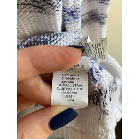 Gap White Striped Scoop-Neck Knit Sweater - Picture 4 of 6